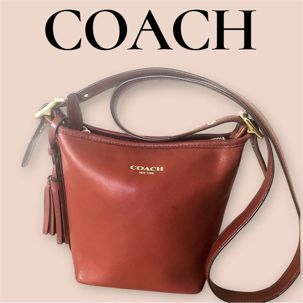 Vintage Coach Legacy Mini Duffel/ Small Town Leather Crossbody Bag Camel/Gold